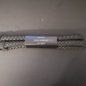 NWT Miche Black Braided Rope Handles Faux Leather 24" Length x .75" Width